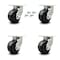 Service Caster 6 Inch Extra Heavy Duty Phenolic Swivel Caster Set with Swivel Locks, 4PK SCC-KP92S630-PHR-BSL-4 - alternate 1
